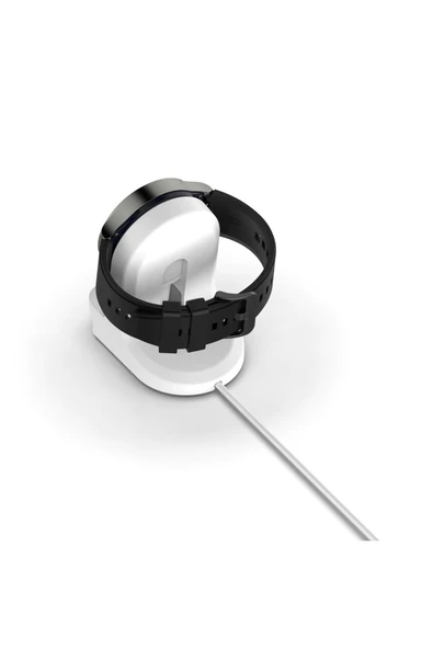 Huawei Watch Gt Runner / Gt 3 Se Manyetik USB Şarj Kablosu + Silikon Şarj Standı Tutucu - 8