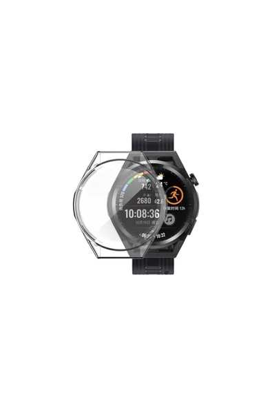Huawei Watch Gt Runner Uyumlu Silikon Ekran ve Kasa Koruyucu Kılıf