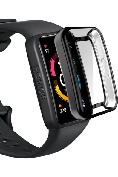 Huawei Band 8 Kılıf 360 Full Koruma Silikon Kılıf