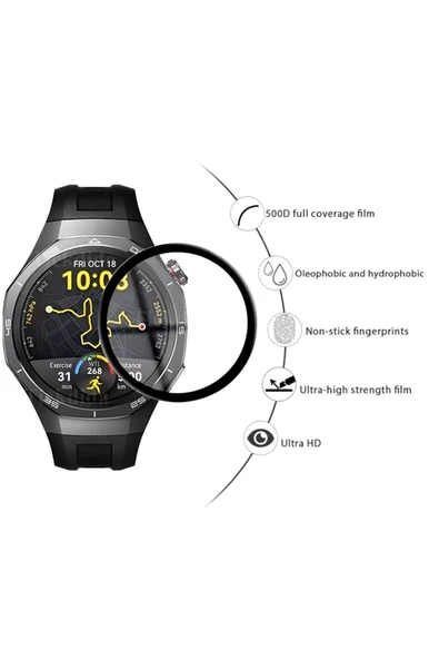 Huawei Watch Gt5 Pro 46MM Tam Kaplayan Nano Ekran Koruyucu Film 2 ADET