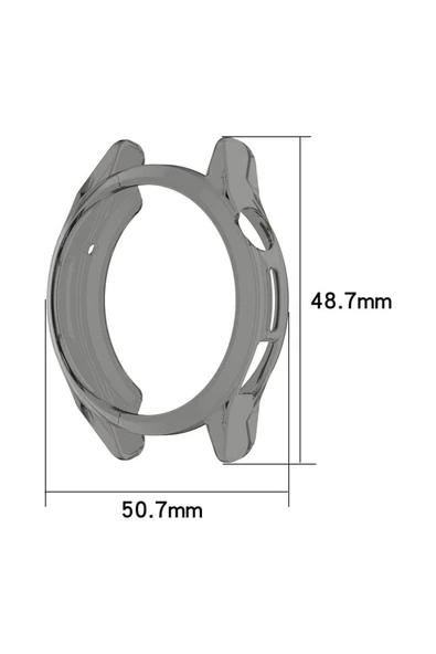 Huawei Watch Gt Runner Uyumlu Silikon Ekran ve Kasa Koruyucu Kılıf - 3