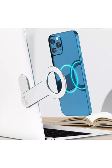 Mıknatıslı Tüm Tlefonlara Uyumlu Tablet Leptop Ekranı Telefon Tutucu Monitör Standı
