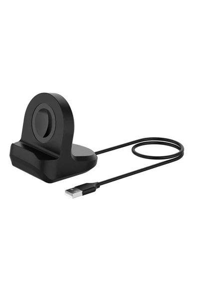 Samsung Galaxy Watch 6(40MM) USB Şarj Kablosu + Silikon Şarj Standı Tutucu - 3