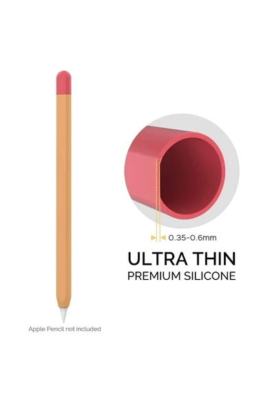 Apple Pencil 2. Nesil Uyumlu Silikon Koruma Kılıfı (2 Silikon Başlık)(Ürün Kalem Değildir) - 3