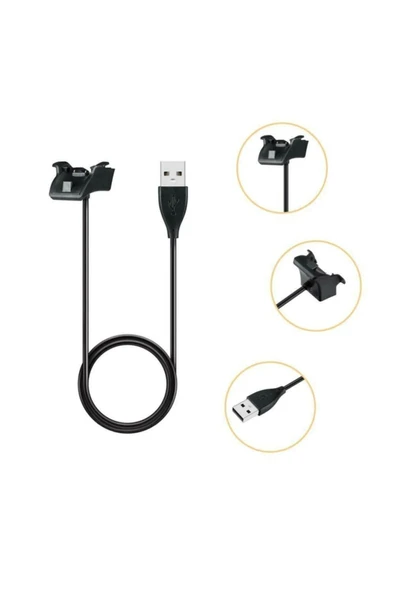 Honor Band 4 ve Honor Band 5 Uyumlu USB Şarj Kablosu 1m - 6