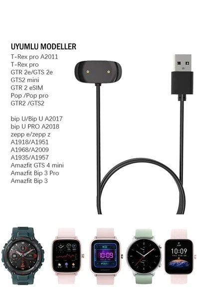 Amazfit Cheetah Pro - Cheetah Square - Cheetah Round Manyetik USB Şarj Kablosu - 8