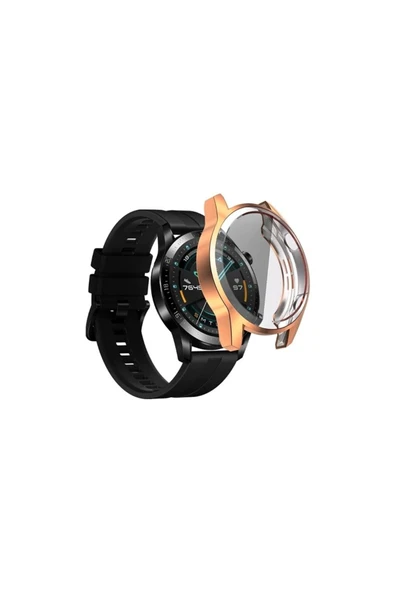 Huawei Watch Gt2 46MM 360 Tam Koruma Silikon Kılıf Koruyucu