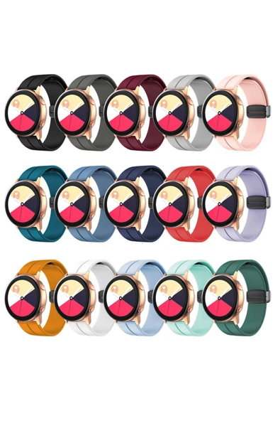 Huawei Watch GT/GT2/GT3/GT2 Pro/GT3 Pro/GT3 Se/Watch3/Watch3 Pro 22mm Manyetik Tokalı Silikon Kordon - 2