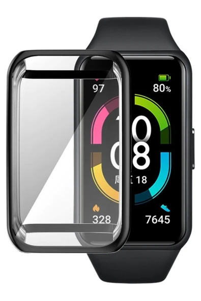 Huawei Band 7 Uyumlu 360 Koruma Ultra Ince Silikon Kılıf