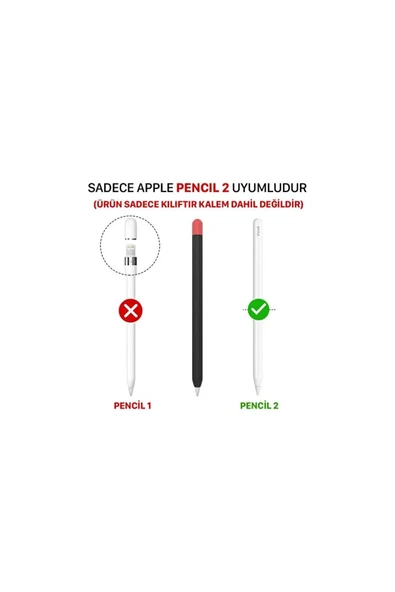 Apple Pencil 2. Nesil Uyumlu Koruyucu Silikon Kılıf  Sevimli Kedi Figürlü (ÜRÜN KALEM DEĞİLDİR) - 2