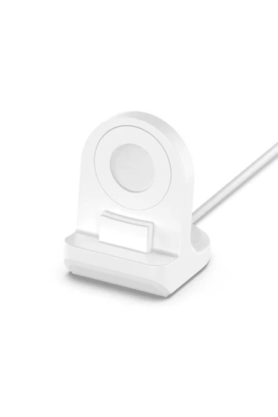 Huawei Watch Gt 2 Pro Manyetik USB Şarj Kablosu + Silikon Şarj Standı Tutucu - 4