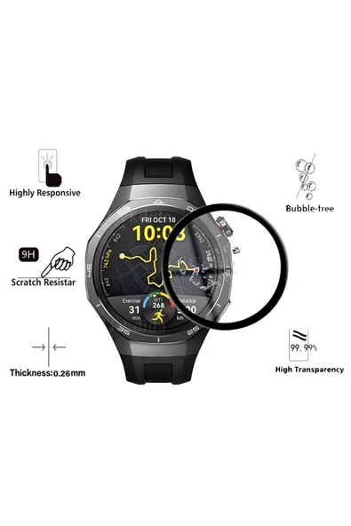 Huawei Watch Gt5 Pro 46MM Tam Kaplayan Nano Ekran Koruyucu Film 2 ADET - 2