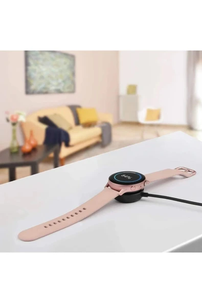 Samsung Galaxy Watch 4 44MM Akıllı Saat Uyumlu Manyetik USB Şarj Kablosu - 7