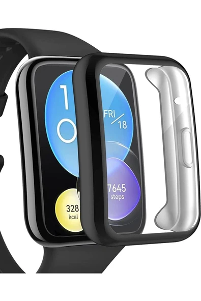 Huawei Watch Fit 2 Uyumlu 360 Koruma Ultra Silikon Kılıf