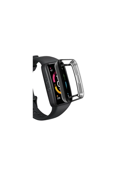 Honor Band 6 Uyumlu Silikon Ekran ve Kasa Koruyucu Kılıf - 3