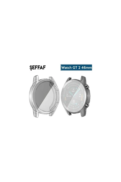 Huawei Watch Gt2 46MM 360 Tam Koruma Silikon Kılıf Koruyucu