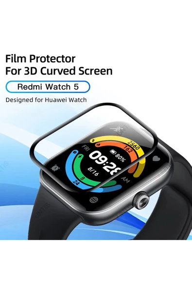 Redmi Watch 5 Akıllı Saat Uyumlu Tam Kaplayan Nano Ekran Koruyucu ( 2 Adet ) - 5
