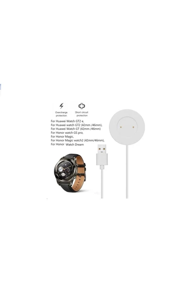 Huawei Watch Gt 2 46mm Uyumlu Manyetik USB Şarj Kablosu 1 Metre - 3