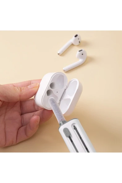 Airpoods 1.2.3.4. Nesil Airpoods Pro / Pro 2. Nesil Uyumlu 3 In 1 Temizleme Kiti - 4
