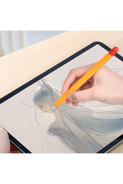 Apple Pencil 2. Nesil Uyumlu Silikon Koruma Kılıfı (2 Silikon Başlık)(Ürün Kalem Değildir) - 5