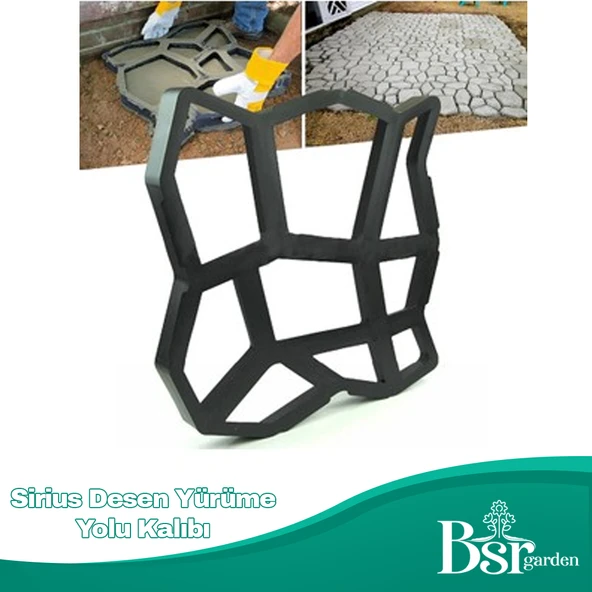 Bahçe Taş Kalıp Beton Kalıbı Zemin Kaplama Kalıbı 42x40 Cm Sirius Desen / 1 Adet / Bsr Garden - 6