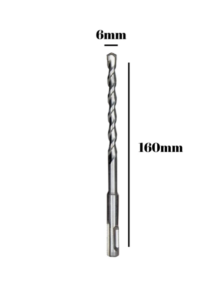 Beton Hilti Ucu Duvar Delme Hilti Matkap Ucu 6mm x 160mm - 3