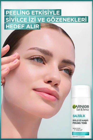 Garnier Saf&Temiz Salisilik Sivilce İzi Karşıtı Gözenek Sıkılaştırıcı Peeling Tonik 120 ml - 2