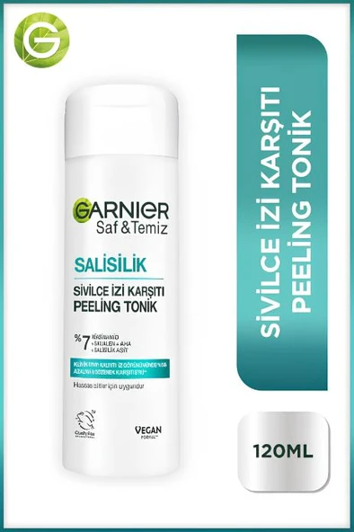 Garnier Saf&Temiz Salisilik Sivilce İzi Karşıtı Gözenek Sıkılaştırıcı Peeling Tonik 120 ml