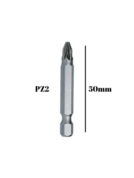 PZ2 Ahşap Vidası Vidalama 50mm Bits Matkap Ucu(50mm)(PZ2) 50mm PZ2 50mm PZ2 - 1 ADET - 2