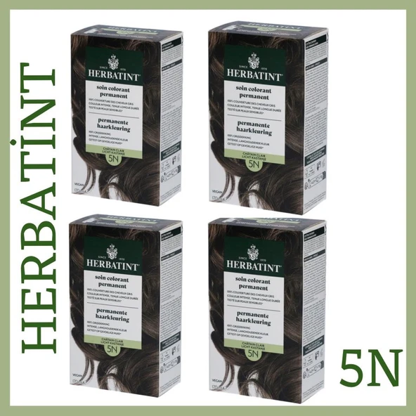 Herbatint Permanent Hair Coloring Gel 5N 170ML X 4lü ürün görseli