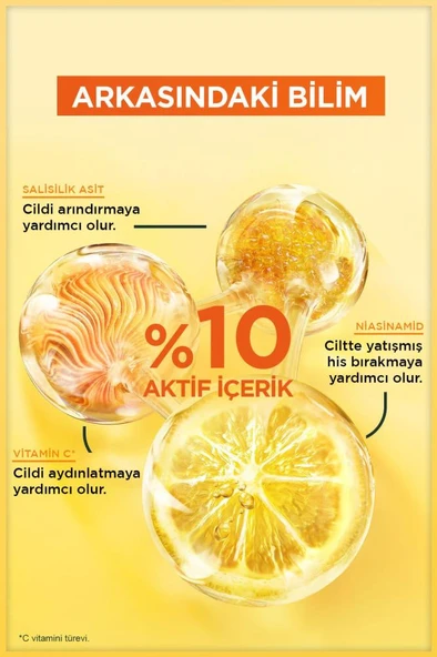 Vitamin C Parlaklık Etkili Canlandırıcı Tonik Gliserin, Niasinamid, Salisilik Asit 120 ML - 4