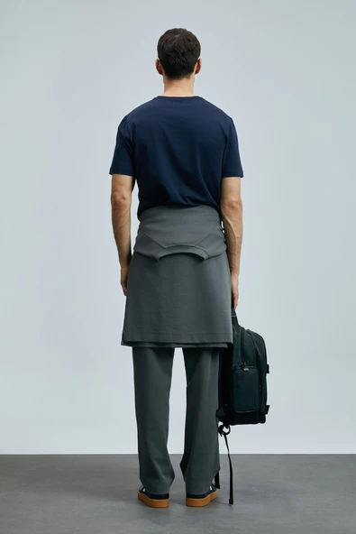 Lufian Tuna Modern Grafik T- Shirt Lacivert - 6