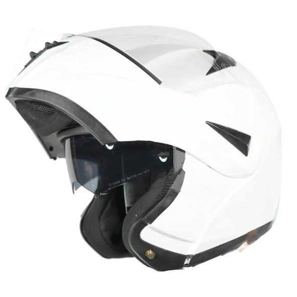 VRT KASK ÇENE AÇILIR GÖZLÜKLÜ  VRT  [ BEYAZ ] 56591