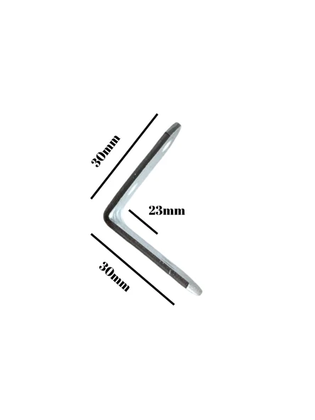 L Bağlantı Demiri 30*30*23mm Dolap Köşe Bağlantı Demiri(METAL)(ÖLÇÜLER: 30*30*23mm) Gri METAL - 8 ADET - 2