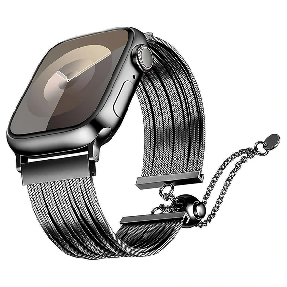 Apple Watch 10 46mm Redclick KRD-137 Metal Hasır Bilezik Kadın Kordon