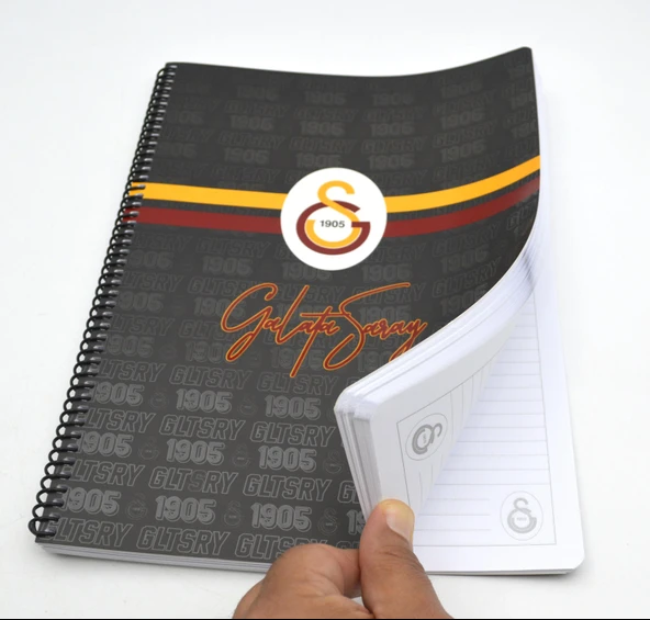 Galatasaray A4 72 Yaprak Karton Kapak Spiralli Defter 2 Li ( Kareli+Çzigili ) - 3