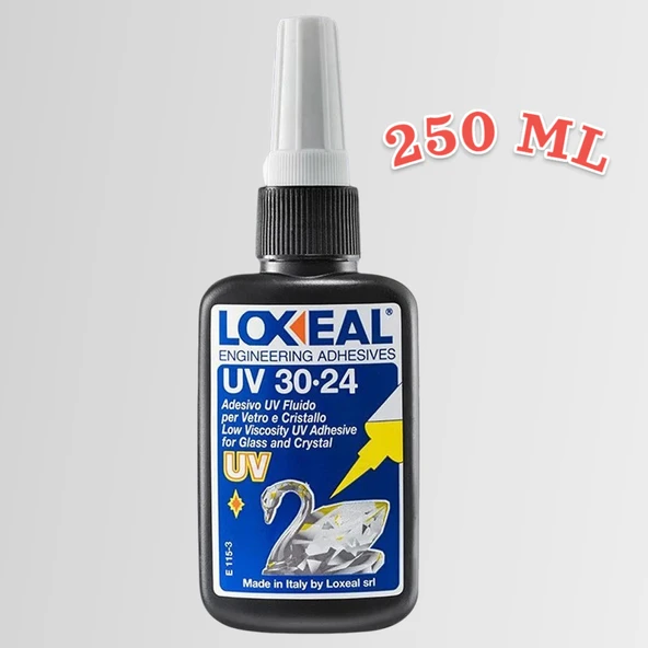 Loxeal UV 30-24 Yüksek Mukavemetli UV Cam Yapıştırıcısı 250 ML