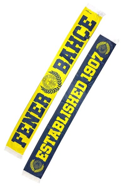 Fenerbahçe Orijinal Established 1907 Fenerbahçe Şal Atkı Seramik Kupa Set Kanarya Baskı Ahşap Kutu - 10