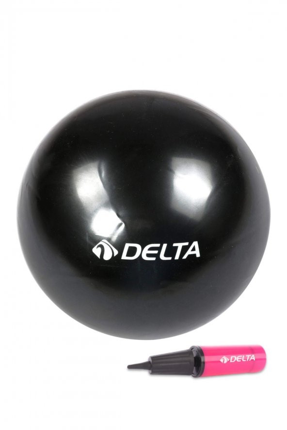 Delta 20 cm Siyah Pilates Denge Egzersiz Topu + Pilates Topu Pompası - 1