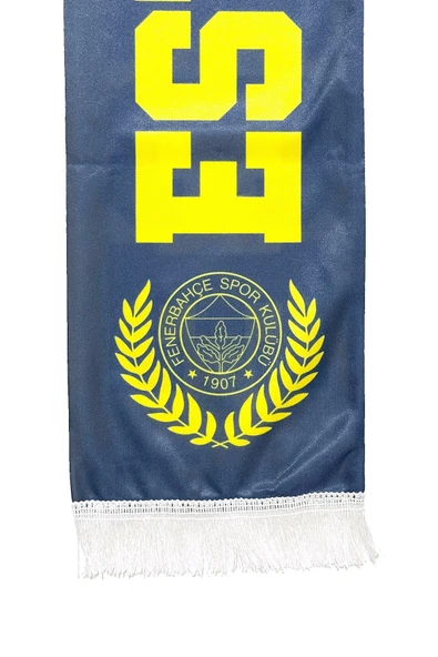 Fenerbahçe Orijinal Established 1907 Fenerbahçe Şal Atkı Seramik Kupa Set Kanarya Baskı Ahşap Kutu - 7