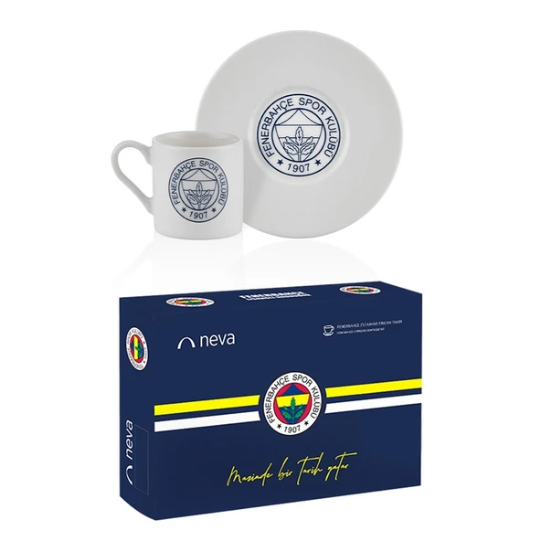 Fenerbahçe Orijinal Lisanslı 2'li Fincan Takımı Kişiye Özel Ahşap Kutulu - 5