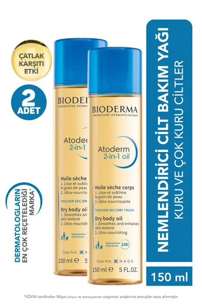 Bioderma Atoderm 2 In 1 Oil 150 ml 2 Adet
