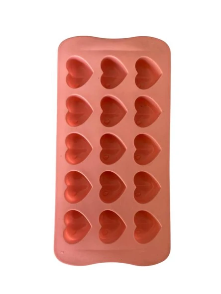 SİLİKON ÇİKOLATA KALIBI KALP DAMLALI 21*11 CM - 2
