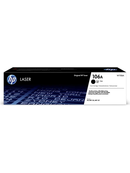 HP 106A Black Original Laser Toner Cartridge (W1106A)