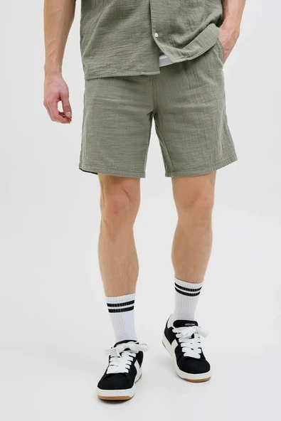 JACK JONES Erkek GRİ Jogger Şort 12274758 - 4