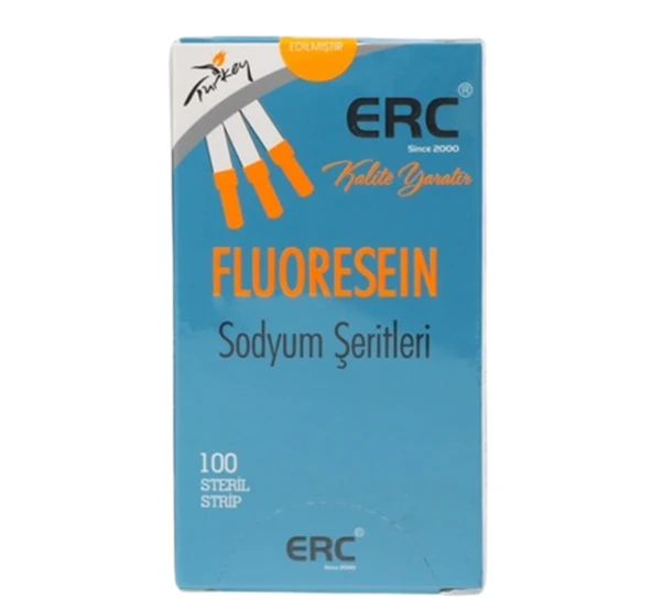 ERC Fluoresein Test Çubuğu (100 lü kutu)