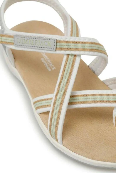 LUMBERJACK ALISA 4FX KIRIK BEYAZ COMFORT CASUAL GÜNLÜK SPOR SANDALET - 3