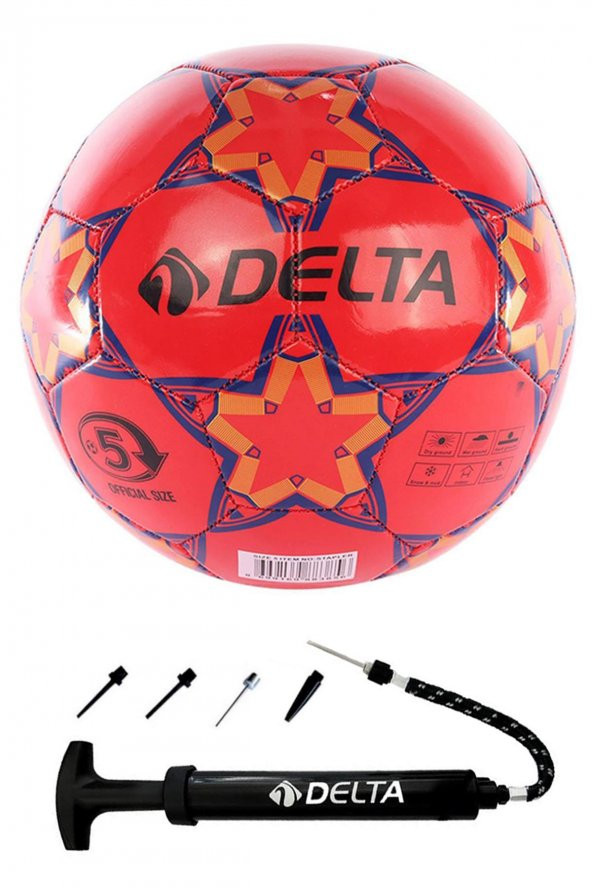 Delta Stapler 5 Numara Dikişli Futbol Topu + Top Pompası