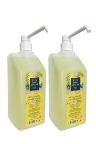 Kolonya Pvc 1 Lt Pompalı Limon 2 Adet