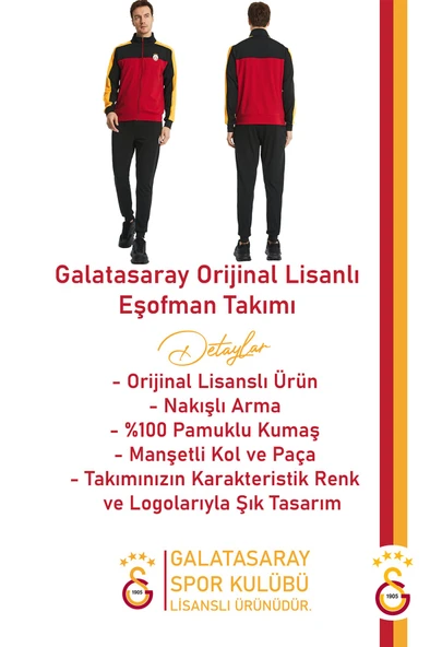 Galatasaray Orijinal Lisanslı Eşofman Takımı - 2